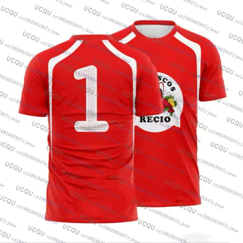 Amador Recio Football Jerseys Seafood Shrimp Recio Print T-Shirt Quick Drying Sportswear Summer Beach Tee Men's Women's T-Shirts