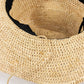 USPOP Hand-crocheted Natural Raffia Straw Cowboy Hat for Women Men Summer Wide Brim Sun Hat Outdoor Breathable Beach Caps