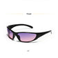 Y2K Silver Sunglasses Color Hollowed Out Future Sense Of Technology Hot Girls Net Red Sunglasses Women Sunglasses Trendy Men