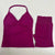 Impact Yoga Set Women Padded Halter Tank Top Scrunch Butt Lifting Gym Shorts Set Summer Sportswear Workout Clothes