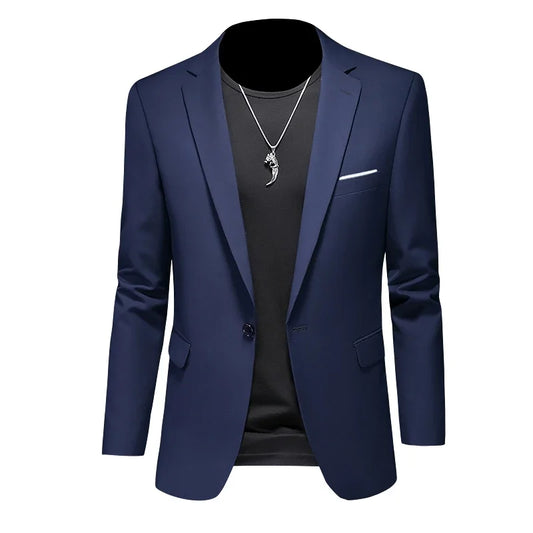 Boutique Fashion Solid Color High-end Brand Casual Business Men's Blazer Groom Wedding Gown Blazers for Men Suit Tops Jacke Coat