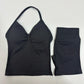 Impact Yoga Set Women Padded Halter Tank Top Scrunch Butt Lifting Gym Shorts Set Summer Sportswear Workout Clothes