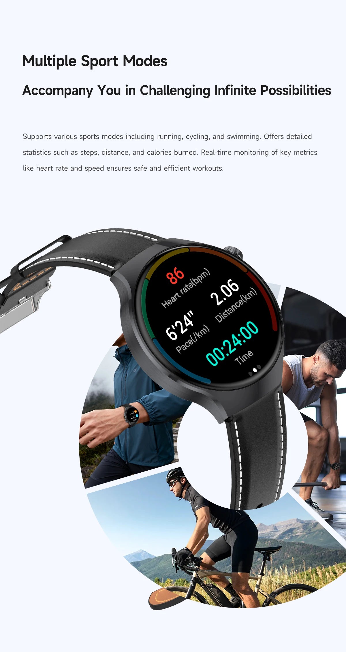 2026 New Outdoor Smart Watch 1.7-inch HD Screen, 100+T Sports Mode, Bluetooth Call Waterproof Smart Watch