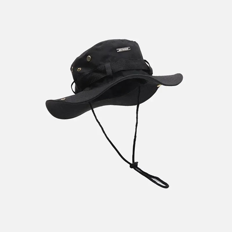 Summer New Bucket Hat For Men Fisherman Cap Fishing Outdoor Sunshade Big Brim Panama Hat Sunscreen Riding Hiking Suncreen Sunhat