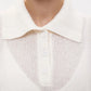 Wolfeel Summer New Polo Collar Hollow Knitted Short Sleeved Sweater Women's Bubble Sleeve T-shirt Female Simple Knitted Sweater