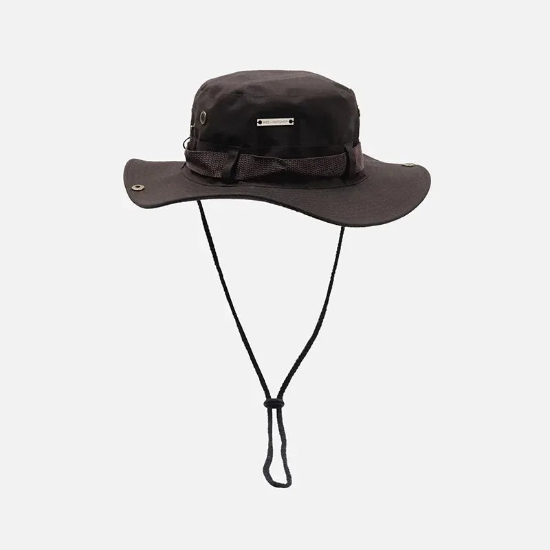 Summer New Bucket Hat For Men Fisherman Cap Fishing Outdoor Sunshade Big Brim Panama Hat Sunscreen Riding Hiking Suncreen Sunhat