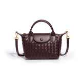 Handwoven single-shoulder small dumpling bag, fashionable bucket bag, new simple ladies crossbody lunch box bag, small tote bag