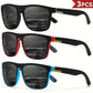 1-4PCS Men Classical Square Polarized Sports Sunglasses Lightweight PC Frame UV400 for Driving Fishing Cycling Unisex Durability