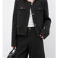 CHIC VEN Fashion Women Woolen Short Coat New Slim Ladies Jacket Female High Waist Middle Pants Sets Spring Autumn 2026