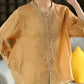 100% Linen Women Casual Shirt New 2025 Summer Vintage Style Stand Collar Floral Embroidery Loose Female Tops Shirts M1593