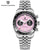 PAGANI DESIGN Men Watches 2026 New Pink BB Panda Dial Chronograph Fashion Luxury Quartz Watch For Men VK64 Movt Waterproof Watch