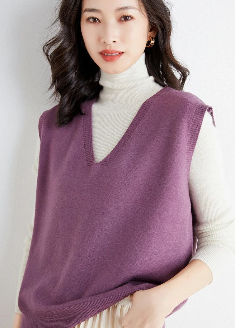 Spring Autumn Knitted Vest for Women Clothes Fashion Casual Thin Sweater Vests Harajuku Tank Tops Ropa Mujer Elegant Blusas