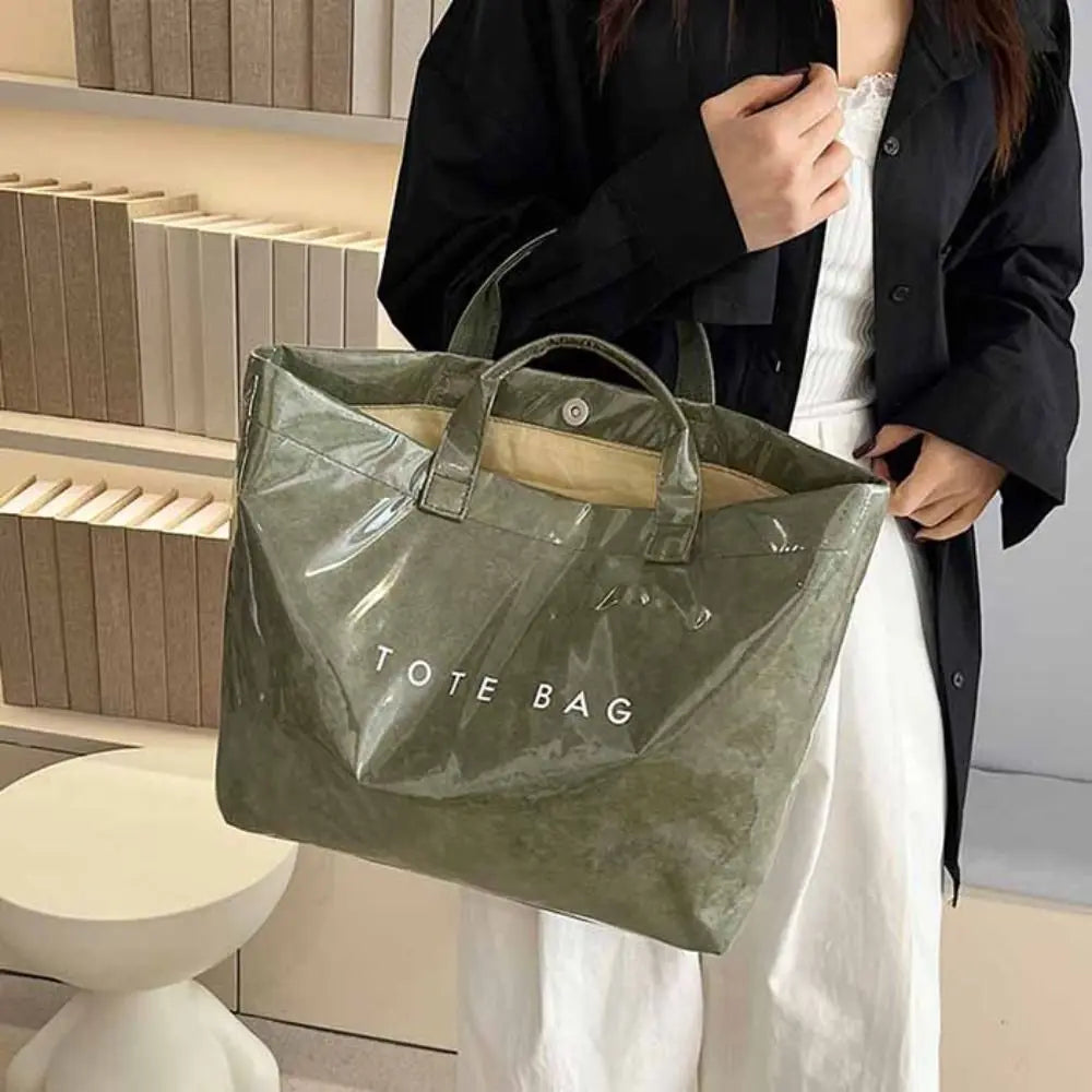 Fashion Storage Bag Transparent Jelly Bag Summer Beach Bag PVC Tote Bag Shoulder Pouch Tote Bag Letter Prints Handbags Sports