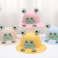 Cute little frog baby hat for sun protection, fisherman hat for children traveling, sun protection hats for boys and girls