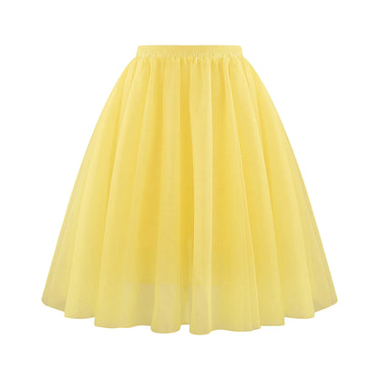 Tutu Skirt For Women 50s Skirt Retro Party Tulle Ballet Rockabilly Petticoat Underskirt Dance Dress Cosplay Mesh Skirt