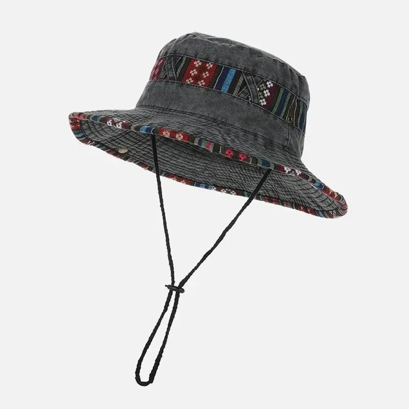 Summer New Bucket Hat For Men Fisherman Cap Fishing Outdoor Sunshade Big Brim Panama Hat Sunscreen Riding Hiking Suncreen Sunhat