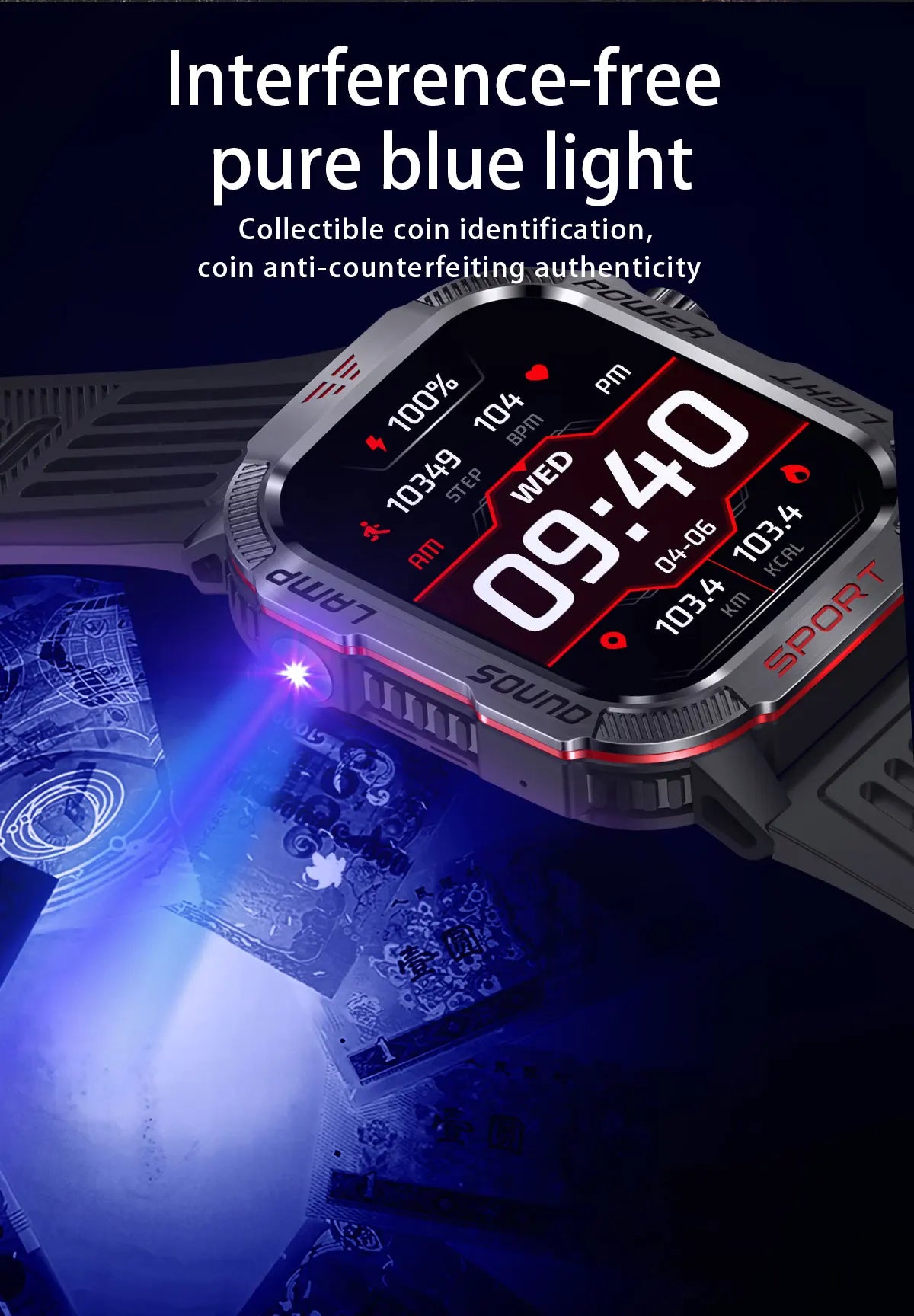 2026 New LED flashlight Military Smart Watch Men IP68 GPS Outdoor Sports Fitness Tracker Health Monitor 2.01" BT Call Smartwatch