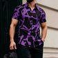 2026 New Men's Short-Sleeve Shirt, Stylish Color-Blocked Irregular Pattern Print Shirt, Outdoor Casual Hawaiian Shirt, XS-6XL
