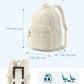 BAGSMART Laptop Bags College Casual Backpack for Women Quilted Small Computer Bookbag Water-Resistant 15.6 Inch notebook Bag