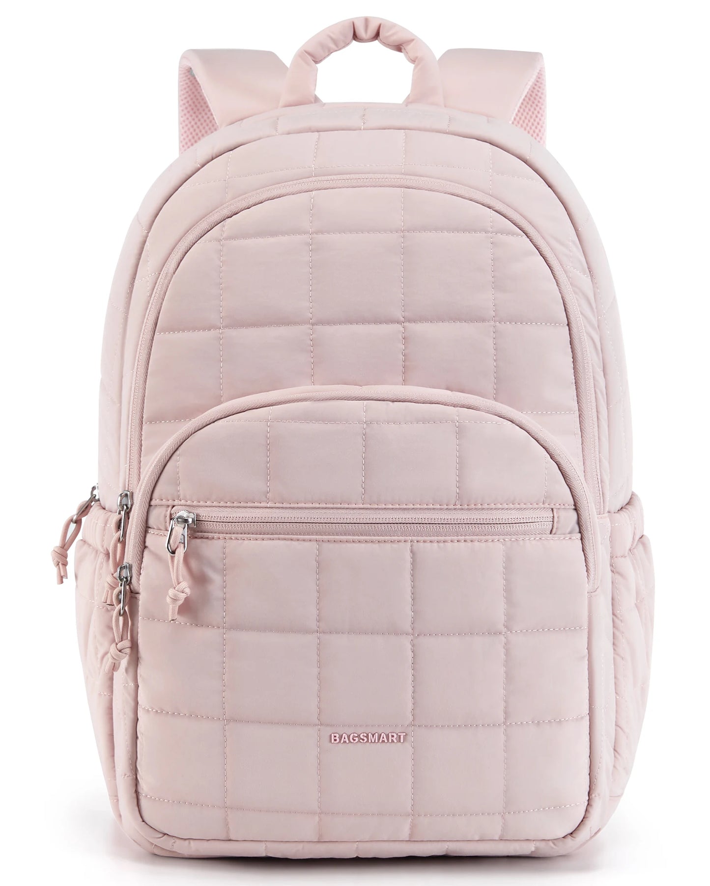 BAGSMART Laptop Bags College Casual Backpack for Women Quilted Small Computer Bookbag Water-Resistant 15.6 Inch notebook Bag