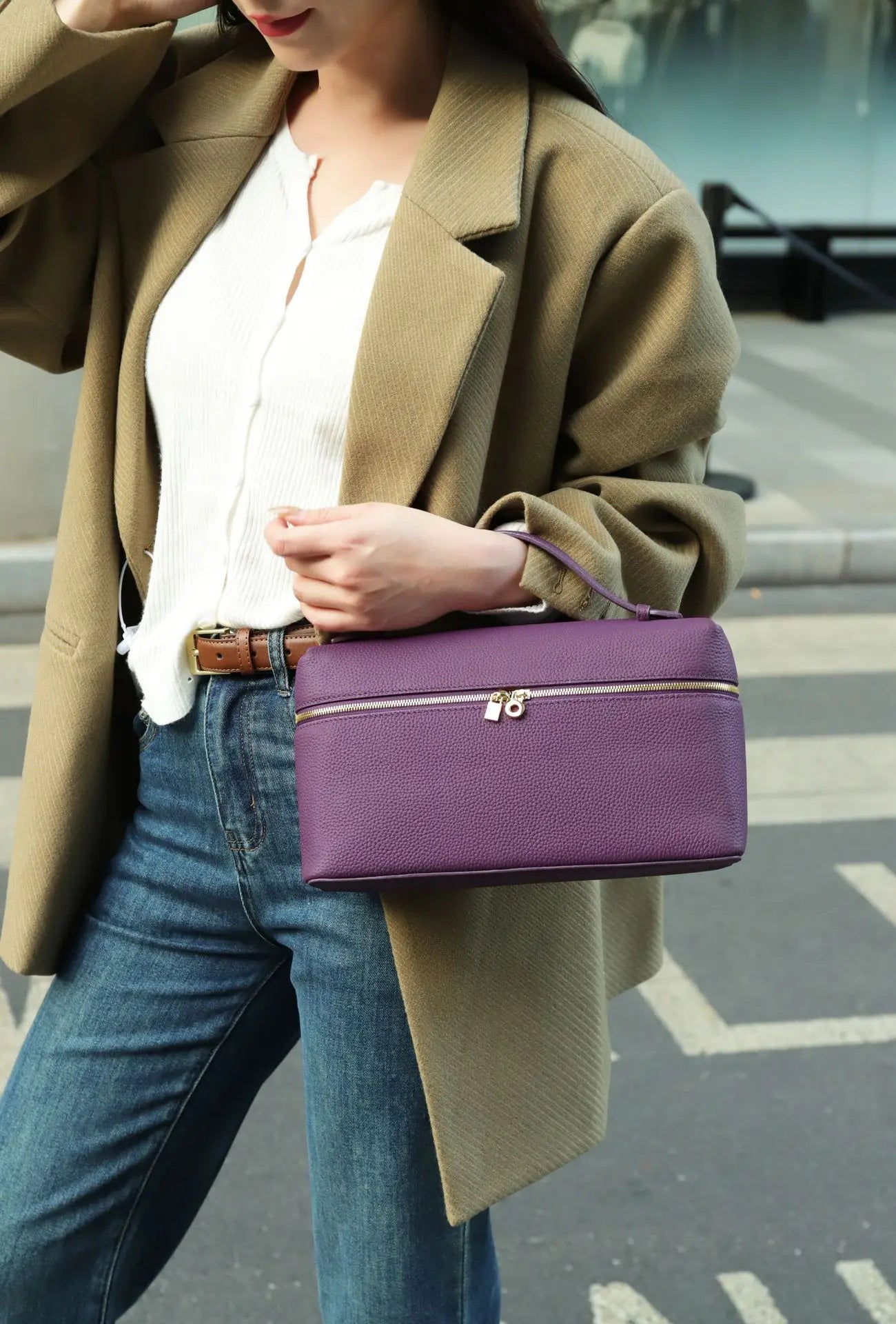 MENDY Women's Bag Handbag Shoulder Bag Crossbody Bags Lunch Box Luxury Designer Genuine Leather LP27 Large Cross Hand-held Cluth