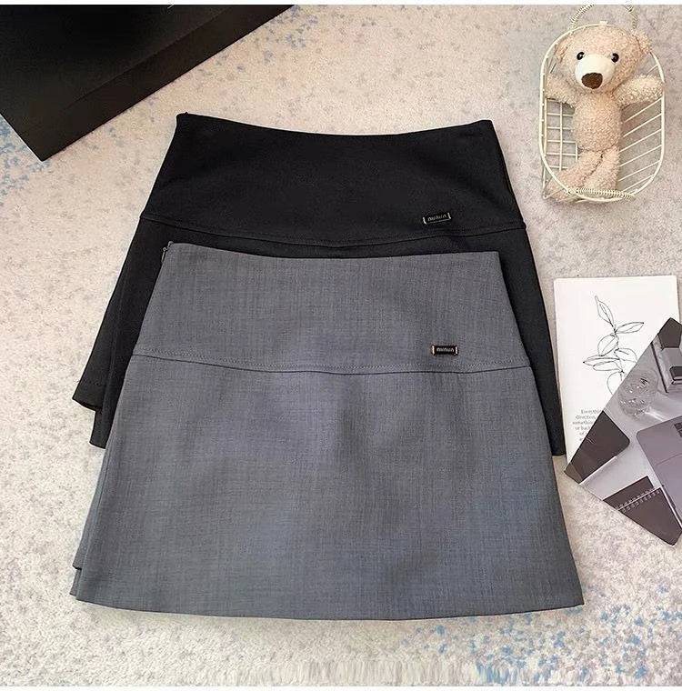 Skirt Pants Skirt Female Spring and Summer New High-waisted Thin A Word Skirts Pants Open Fork Package Hip Business Skirt