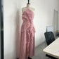 Gown Neck Strap Irregular Long Dress For Women Ruffle Sleeveless High Waist Backless Dresses 2025 New Summer Elegant Party Y2k