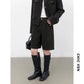 CHIC VEN Fashion Women Woolen Short Coat New Slim Ladies Jacket Female High Waist Middle Pants Sets Spring Autumn 2026