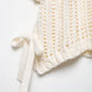 Hollow Out Knit Pullover Women Casual Round Neck Lace Up Bow Sweater Female Autumn Short Sleeves Solid Knitwears Lady