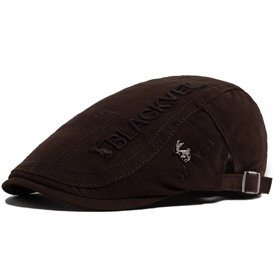 Men Beret Fashion Rabbit Embroidery Flat Caps Spring Summer Visor For Male Fashion Vintage Newsboy Cap Casual Berets Adjustable