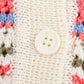 Women's Striped Crochet Knit Crop Sweater, Polo Collar, Short Sleeve, Button-up, Female Outerwear, Chic Tops, Fashion
