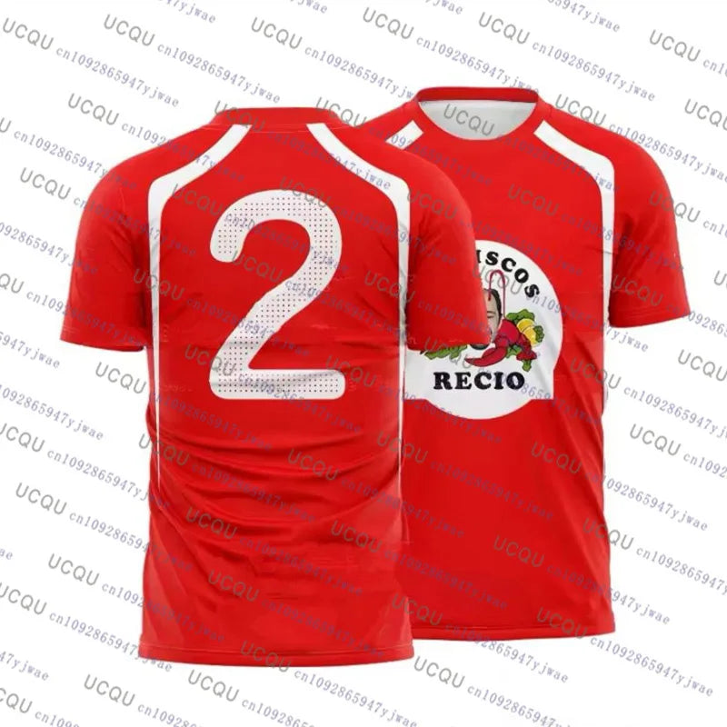 Amador Recio Football Jerseys Seafood Shrimp Recio Print T-Shirt Quick Drying Sportswear Summer Beach Tee Men's Women's T-Shirts