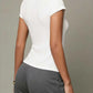 Women's fashionable knitted turtleneck top, slim and comfortable four-season short-sleeved cardigan, can be worn as a base layer