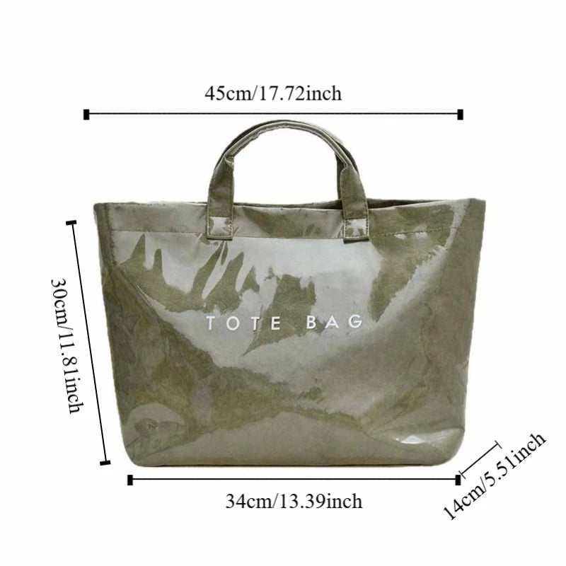 Fashion Storage Bag Transparent Jelly Bag Summer Beach Bag PVC Tote Bag Shoulder Pouch Tote Bag Letter Prints Handbags Sports