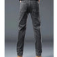 2025 New Winter Men Black Straight Stretch Denim Thick Velvet Pants Warm Jeans Casual Fleece Line Trousers Male Plus Size