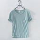 Retro Raw Edge T-Shirt for Men, 100% Cotton, Lightweight,Breathable,Slim-fit, Monochromatic, O-Neck, Casual Basic Top