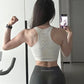 Women's Sports Bra Yoga Tank Tops Backless Fitness Workout Tops Push Up Running Vest Moisture Wicking Breathable Athletic Shirts
