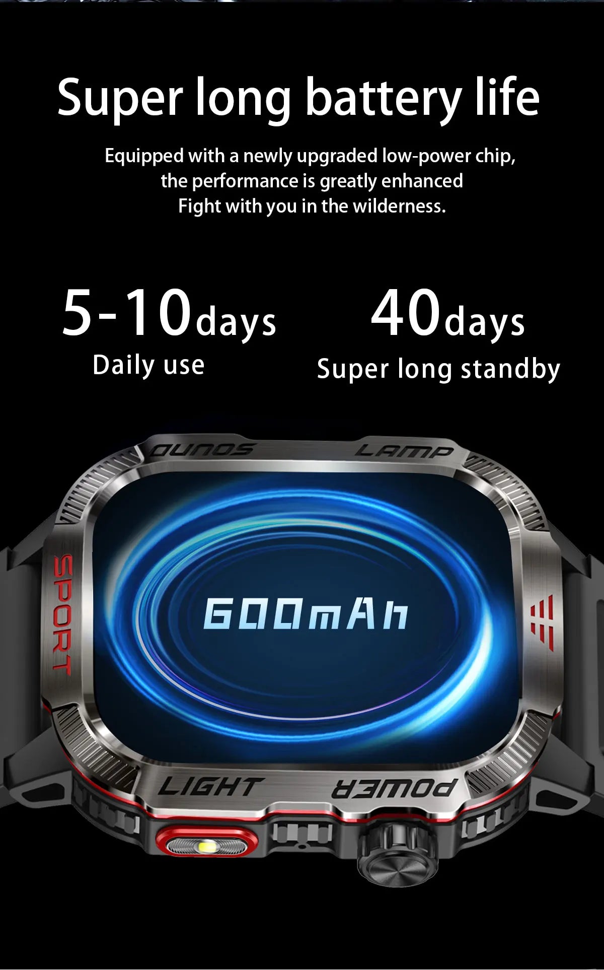 2026 New LED flashlight Military Smart Watch Men IP68 GPS Outdoor Sports Fitness Tracker Health Monitor 2.01" BT Call Smartwatch