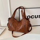 Hot Selling Soft Inner Compartment Shoulder Bag 2024High Quality Contrasting Color Women's Bag Fashion Zipper Pu Women's Handbag