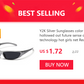 Y2K Silver Sunglasses Color Hollowed Out Future Sense Of Technology Hot Girls Net Red Sunglasses Women Sunglasses Trendy Men