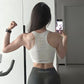 Women's Sports Bra Yoga Tank Tops Backless Fitness Workout Tops Push Up Running Vest Moisture Wicking Breathable Athletic Shirts