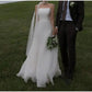 Newest Simple Bridal Dresses Sexy Strapless Backless Formal Evening Dress Elegant Floor-length A-line Wedding Dresses