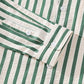 2025 Spring/Summer Men's Square Collar Button Striped Pocket Loose Fashion Casual Versatile Simple Design Long Sleeve Shirt