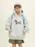 Women Sweatshirt Streetwear Couples Tops Casual Loose Hoodie Autumn Winter Cartoon Dog Embroidery Hooded Pullover