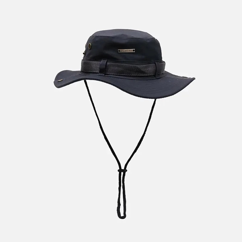 Summer New Bucket Hat For Men Fisherman Cap Fishing Outdoor Sunshade Big Brim Panama Hat Sunscreen Riding Hiking Suncreen Sunhat