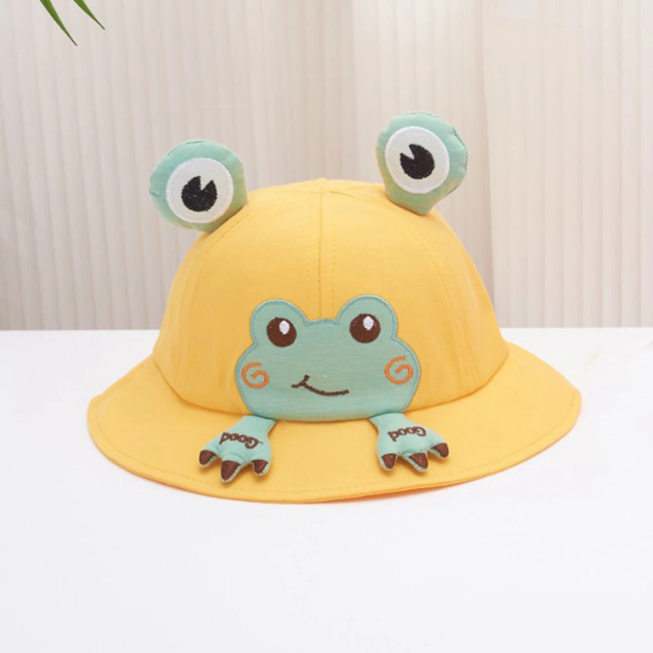 Cute little frog baby hat for sun protection, fisherman hat for children traveling, sun protection hats for boys and girls