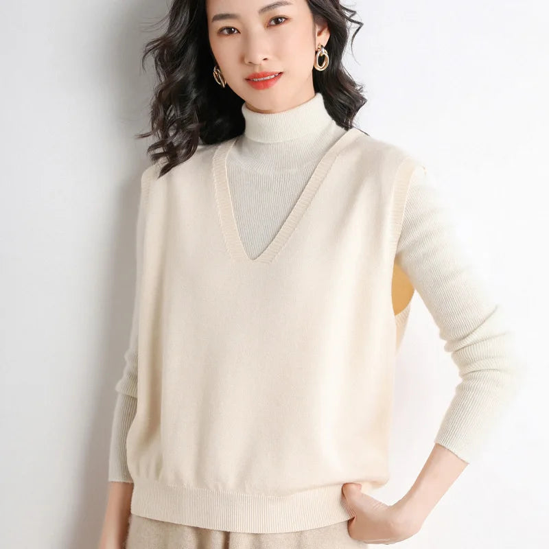 Spring Autumn Knitted Vest for Women Clothes Fashion Casual Thin Sweater Vests Harajuku Tank Tops Ropa Mujer Elegant Blusas