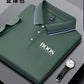 Embroidered New Men's Business Casual Short Sleeved Polo Shirt, Fashionable, Breathable, Comfortable and Versatile Top