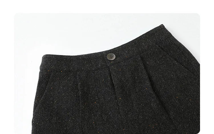 CHIC VEN Fashion Women Woolen Short Coat New Slim Ladies Jacket Female High Waist Middle Pants Sets Spring Autumn 2026