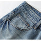 KSTUN 2026 Summer Wide Leg Jeans Men Baggy Pants Loose Fit Ripped Jeans Distressed Washed Vintage Frayed Light Blue Man Trousers